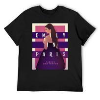 Emily in Paris T-Shirt cute clothes topping shirts graphic tee luxury t-shirt mens graphic t-shirts S juoda