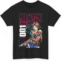 Black Anime Lagoon Revy T-Shirt, Revy Shirt, Anime Aesthetic Shirt, Cool Anime T-Shirt, Anime Gift S juoda