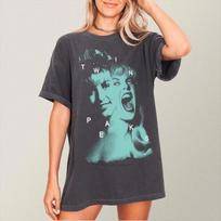 Laura Palmer Twin T-Shirt, Retro Peaks TV Show Grunge Graphic Tee S