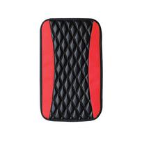 Car Central Armrest Box Console Cover PU Leather Car Interior Central Armrest Box Pad Non Slip Decor Mat Universal Accessories raudona