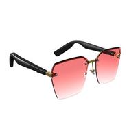 Smart AI Sunglasses, Voice Control, Translation & Navigation, Anti-UV Blue Light Glasses rožinė