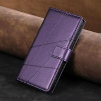 Leather Flip Phone Case For iPhone Air 17 16 15 14 13 12 11 Pro XS Max XR X 7 8 Plus SE 2026 Business Lanyard Wallet Cards Cover For iPhone 17 violetinė