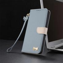 Leather Flip Case for Galaxy S26 S25 Edge S24 Ultra S23 FE S22 Plus A17 A37 A57 A07 A16 A36 A56 A15 A35 A55 Card Wallet Cover Galaxy S25 FE šviesiai mėlyna spalva