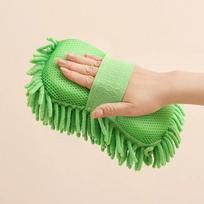 Car Wash Microfiber Chenille Sponge Care Washing Brush Thick Pad Household Cleaning Wash Towel Auto Gloves Styling Accessories žalia