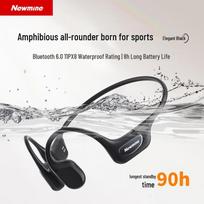 Newsmy H70Pro Bone Conduction Kids Wireless Sports Headphones elegantiška juoda spalva