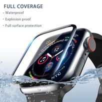 Soft Glass For Apple Watch series 8 7 45mm 41mm iWatch 6 4 3 se 44mm 40mm 42mm 38mm 9D HD Full Film Apple watch Screen Protector 41mm series 7 8