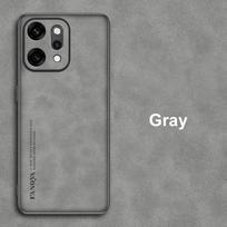 OPPO Reno 14 Pro 14Pro dėklas, prabangus PU odos telefono dėklas, skirtas OPPO Reno14 Pro 5G, galinis dangtelis, matinio silikono, pilna apsauga Reno 14 5G pilka spalva