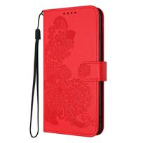 For OPPO Find X8 Pro Case Paisley Leather Flip Stand Case on For Oppo Find X 8 Pro Wallet Cover FindX8 X8Pro Phone Cover Coque for Find X8 Pro raudona