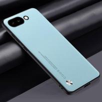 Luxury PU Leather Case For Google Pixel 9A Back Cover Silicone Shockproof Protection Phone Case For Google Pixel9A Pixel9 A 5G For Pixel 9A dangaus mėlyna spalva