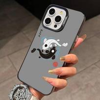 Koi Carp Fish Yin Yang A-Art  Phone Case For iPhone 17,16,15,14,13,12,11 Plus,Pro Max,XS,Colorful Silver Phone case Funda Cover iPhone17air