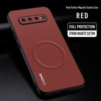 For Samsung Galaxy S10 5G Case Luxury Car Magnetic Holder Phone Case For Samsung S10 5G TPU Silicone Shockproof Protective Cover For Samsung S10 5G raudona