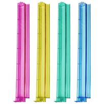 4pcs Clear Acrylic Mahjong Racks with Pushers Colorful Tile Organizer & Game Accessories Storage Solution for Mah Jongg Players