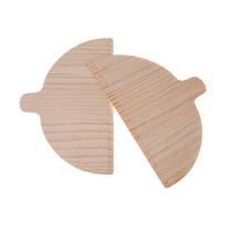 Wood Pizza Peel | Semi-Circular Pizza Board | Set of 2 Pizza Paddle Bread Baking Peel for Pizza Ovens Pizza Transferring Spatula balta