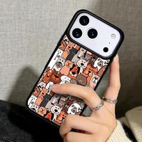 Capa Case for iPhone 17 Air 16 Pro Max 15 Plus 11 13 Mini 14 12 Back Phone Cover Cartoon Animal Dog Cat Pig iPhone17 Pro
