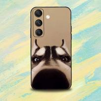 SiberianS Funny H-Husky Dog Phone Case For Samsung S25,S24,S10,S22,S21,S20,S23,Ultra,Plus,Lite,FE,Soft Silicone Black Cover SamsungS25