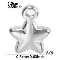 5pcs/Lot New Style Heart Cobochons DIY Sun Moon Star No Tarnish Stainless Steel Pendant Jewelry Making Supplies Handmade Earring