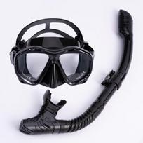 Houba Full Dry Snorkel and Dive Mask Set visos juodos spalvos