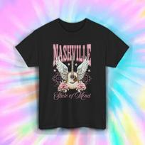 Nashville Shirt State of Mind Wings Guitar Country Music Western Tee S-5XL S