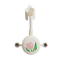 Tulip Pattern Suction Cup Shower Head Bracket INS Handheld Shower Holder  Bathroom Supplies balta
