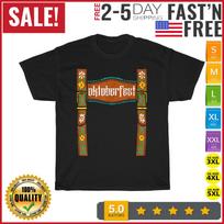 Oktoberfest Lederhosen Costume Cute German Bavarian Vintage T Shirt Mens Womens Tees Top Men Women 2XL
