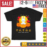 Mid Autumn Cute Rabbit Bunny Moon Cake Chinese Festival T Shirt Mens Womens Tees Top Men Women NEW 3XL