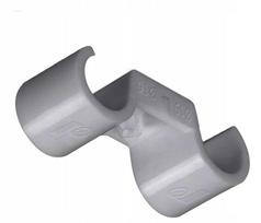 Uchwyt Plastikowy Do Rurek Instalacyjnych Podwójny 16Mm Op. 60 Sztuk
