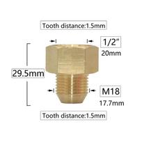 Brass 3/8 1/2 3/4  To M14 M18 M22 Male Female Thread Connector Cleaning Machine Faucet Bathroom Kitchen Copper Fittings