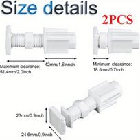 2pcs/Set 1inch No-Drilling Blinds Installation Bracket Adjustable Blinds Head Support Frame Installation Bracket Accessories