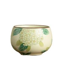 Hand-Painted Hydrangea Teacups Ceramic Master Cup Chinese Kung Fu Gongfu Tea Cup Household Ru Kiln Tasting Teaware Tea Ceremony <200ml