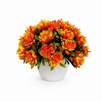 Multicolor Artificial Flower Bonsai Plastic Accessories Fake Flowerpotted Photo Props Ornaments Simulation Flower Office oranžinė