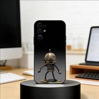 Old Robot Phone Case Black Silicone Soft For Samsung S25,S24,S21,S22,S23,S30,Ultra,S20,Plus,Fe,Lite Samsung S21fe