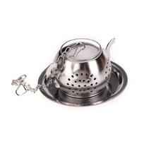 20pcs Stainless Steel Teapot Shape Tea Infuser for Loose Tea sidabras