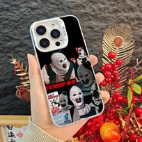 T-Terrifier Art The Clown Phone Case For Iphone 17 16 15 14 Pro Max Xr Air Plus Black Silver Hard Shell Cover iPhone 15 Pro
