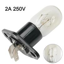 1pc 2A 250V 25W Microwave Oven Bulb Refrigerator Lighting Bulb Base Design With Holder Replacement Home Kitchen Parts Tools China Mainland