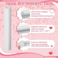 ABBY-6 Piece Long Tube Silicone Mold Column Chocolate Candy Mold As Shown For Handmade Candle Cake Making