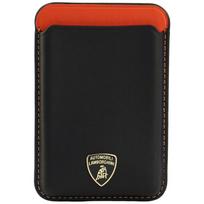 Magnetyczny Portfel Lamborghini Urus D8 Genuine Leather Magsafe Pomarańczowy
