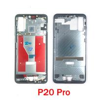 OG For Huawei P20 P30 P40 P50 P50E P60 P70 Pro Plus Ultra Art Middle Frame Housing Front LCD Bezel Cover With Side Button P20 Pro Black