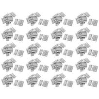 ABBY-Rectangle Folding Closet Cabinet Door Hinge Hardware 1.5Inch 200 Pcs sidabras