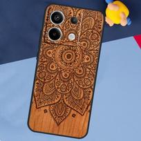 Mandala Floral Wood Case for Xiaomi Redmi 13C 12C 10C 10A 9C Note 12 13 10 8 9 11 Pro 12S 10S 11S Phone Cover Redmi Note 10S