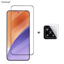 6in1 Full Cover Glass For Xiaomi 15 Tempered Glass Xiaomi 15 Screen Protector HD Protective Phone Lens Film Xiaomi 15 14 13 For Xiaomi 15