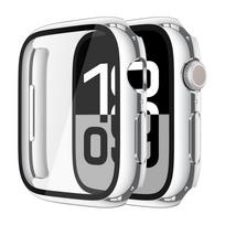 Screen Protector For Apple Watch Case Series 11 10 9 SE 8 7 6 5 46mm 42mm 45mm 44mm 40 41 PC Bumper+Tempered Glass iWatch Cover 42mm Series 10 11 sidabras