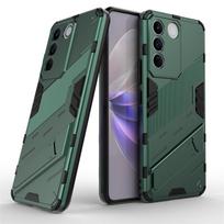 For Vivo V25e Mexico Version Case Cover Vivo V25e Coque Fundas Shell Punk Armor Shockproof Hard PC Stand Phone Bumper Vivo V25e For Vivo V27e žalia