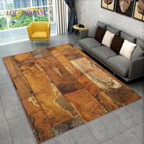 Wood Grain Retro Design Area Rug –Non-Slip Carpet for Living Room & Kitchen | Home Sofa Decor, Kids Bedroom Floor Mat, Large Rug 60x90cm(23x35in)