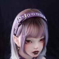 Rock-inspired Steampunk Hair Hoop Y2K Leather Buckle Hairband Metal Punk Rivet Headband  Cosplay Style 5