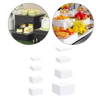 8Pcs Acrylic Display Riser Box Table Stand with Hollow bottoms Food Riser for balta