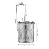 Basket Reusable Holder Fry Hot Pot Strainer with Handle for Boiling Hang to on Baskets 16.5X8X8CM