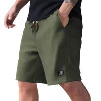 Men's Casual Shorts Lightweight Drawstring Waist Summer Beach Shorts Relaxed Fit Comfortable Design for Everyday Wear L armijos žalia spalva