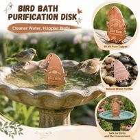 Copper Bird Bath Purification Disk Gnome Shaped Water Cleaner 99 9 Percent Pure Copper Material for Outdoor Bird Baths and Water Features One Size