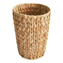 ABBY-Woven Water Hyacinth Wicker 2 Gallon Trash Can, Small Trash Can For Bedroom, Waste Basket For Bathroom ruda