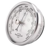 ABBY-For Home Pressure Gauge Weather Station Metal Wall Hanging Barometer Atmospheric Multifunction Thermometer Hygrometer Porta sidabro baltos spalvos